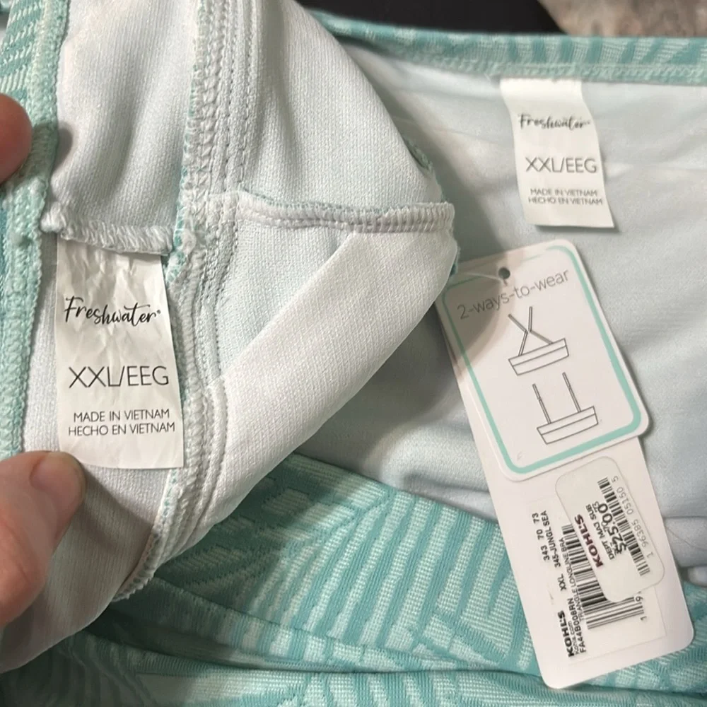 Freshwater teal two piece swim suit, size XXL (20), NWT. - Picture 9 of 16